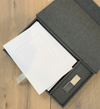 Load image into Gallery viewer, 5x7 Linen Photo Box + Mats + USB Drive

