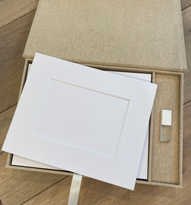 8x10 Linen Photo Box + Mats